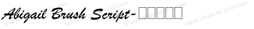Abigail Brush Script字体转换